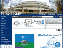 Tablet Screenshot of lincolnlibrary.info